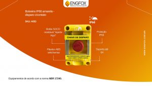 Resposta Imediata Com Segurança: Botoeira Amarela IP66 De Disparo Da Engfox