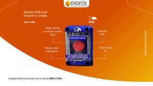 Segurança Máxima Com Controle De Bloqueio: Botoeira Azul IP66 De Bloqueio Da Engfox