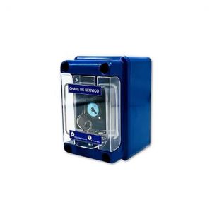 Botoeira IP66 Azul - Chave De Serv. C/ Chave (1NA1NF)